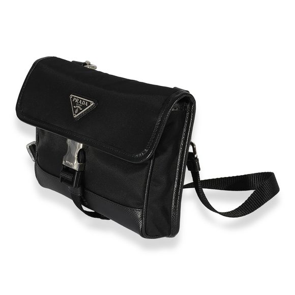 Prada Black Re-Nylon & Saffiano Leather Smartphone Case - Picture 3 of 9